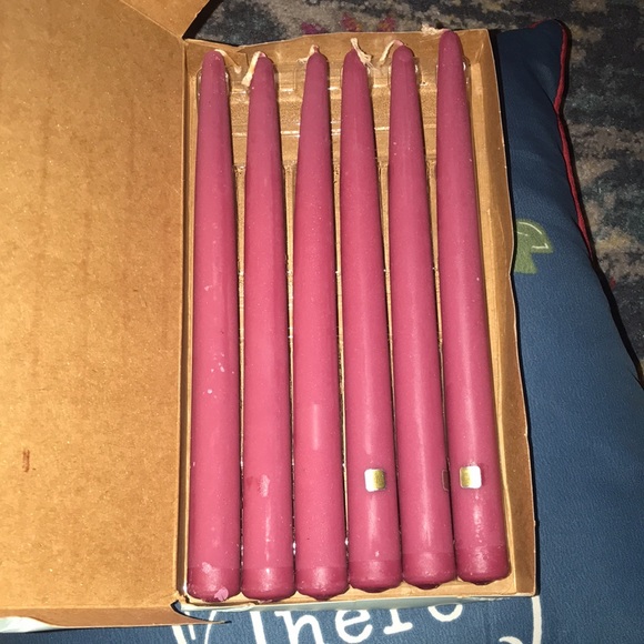 NWT Partylite Amethyst tapered candles set of 6
